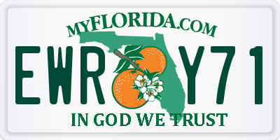 FL license plate EWRY71