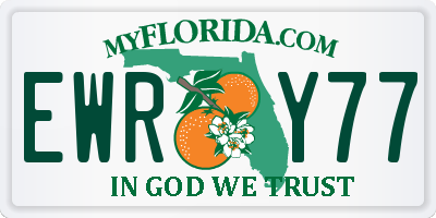 FL license plate EWRY77