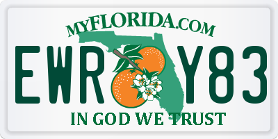 FL license plate EWRY83