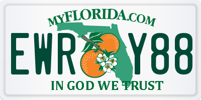 FL license plate EWRY88