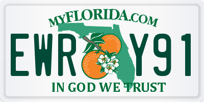 FL license plate EWRY91