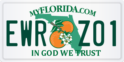 FL license plate EWRZ01