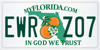 FL license plate EWRZ07