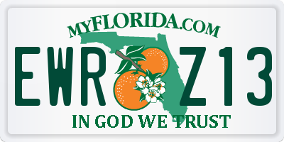 FL license plate EWRZ13