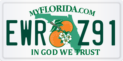 FL license plate EWRZ91