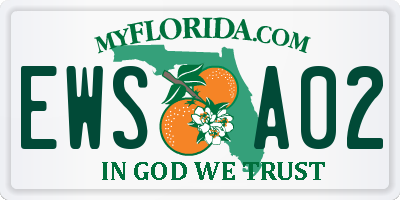 FL license plate EWSA02