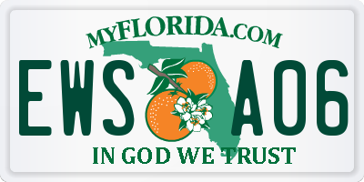 FL license plate EWSA06
