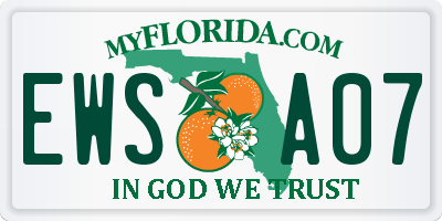 FL license plate EWSA07