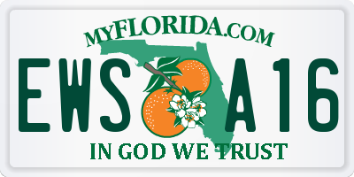 FL license plate EWSA16