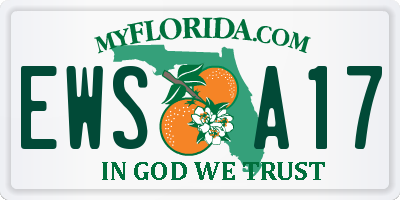 FL license plate EWSA17