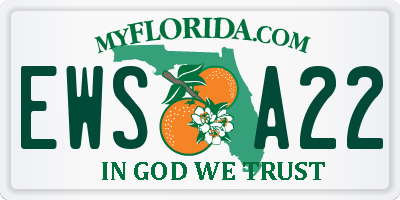 FL license plate EWSA22