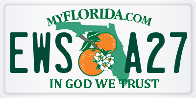 FL license plate EWSA27