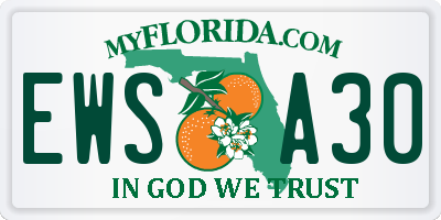 FL license plate EWSA30