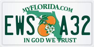 FL license plate EWSA32