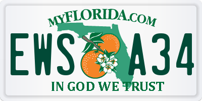 FL license plate EWSA34