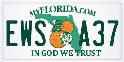 FL license plate EWSA37
