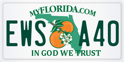 FL license plate EWSA40