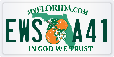 FL license plate EWSA41