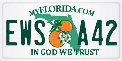 FL license plate EWSA42