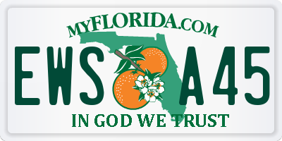 FL license plate EWSA45