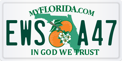FL license plate EWSA47