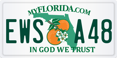 FL license plate EWSA48