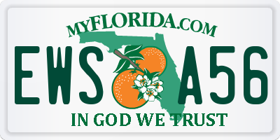 FL license plate EWSA56