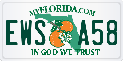 FL license plate EWSA58