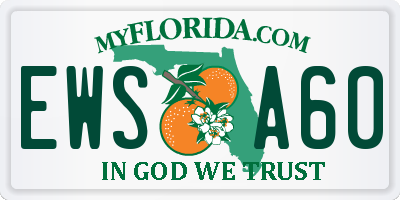 FL license plate EWSA60