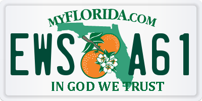 FL license plate EWSA61