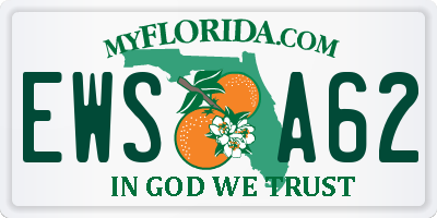 FL license plate EWSA62