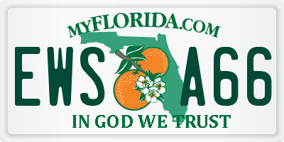 FL license plate EWSA66