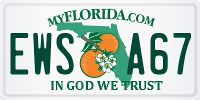 FL license plate EWSA67