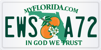 FL license plate EWSA72
