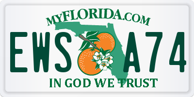 FL license plate EWSA74