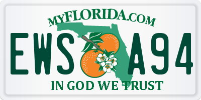 FL license plate EWSA94
