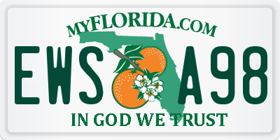 FL license plate EWSA98