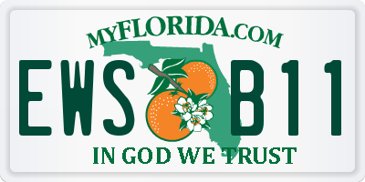 FL license plate EWSB11