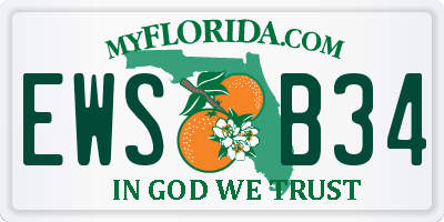 FL license plate EWSB34