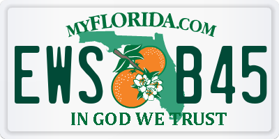 FL license plate EWSB45