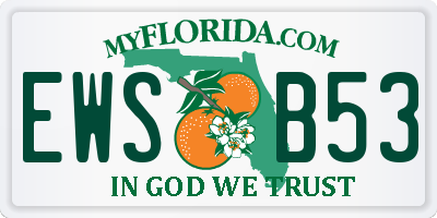 FL license plate EWSB53