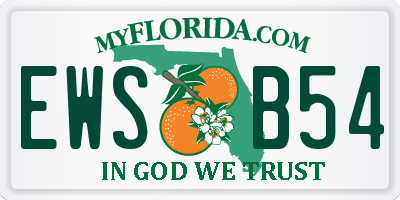 FL license plate EWSB54