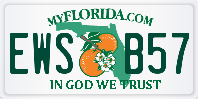 FL license plate EWSB57
