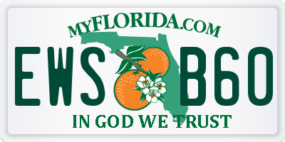 FL license plate EWSB60