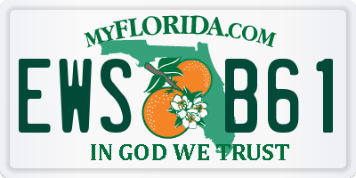 FL license plate EWSB61