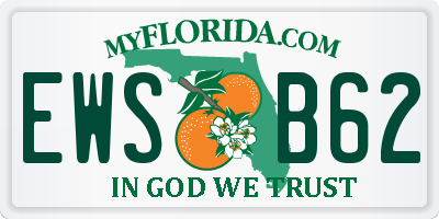 FL license plate EWSB62