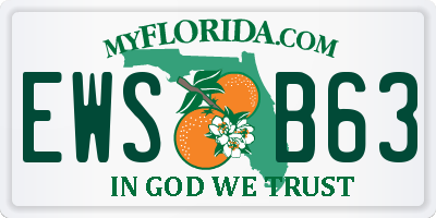 FL license plate EWSB63