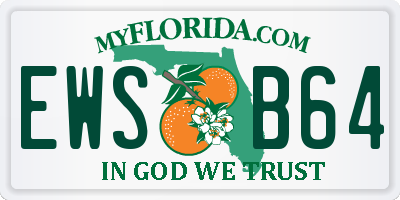 FL license plate EWSB64