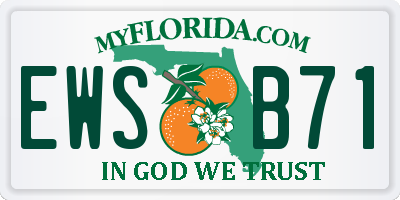 FL license plate EWSB71