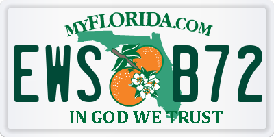 FL license plate EWSB72